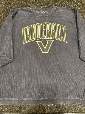Vanderbilt University Long Sleeve Crew Neck Pullover - Aged Look - XL